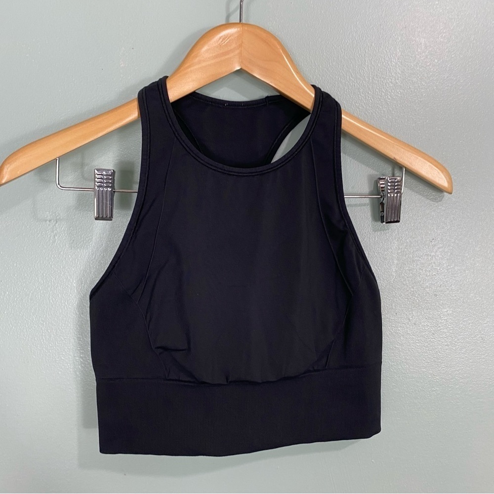 Lululemon Ebb To Train Sports Bra Black Sz 6 W2BLGS
